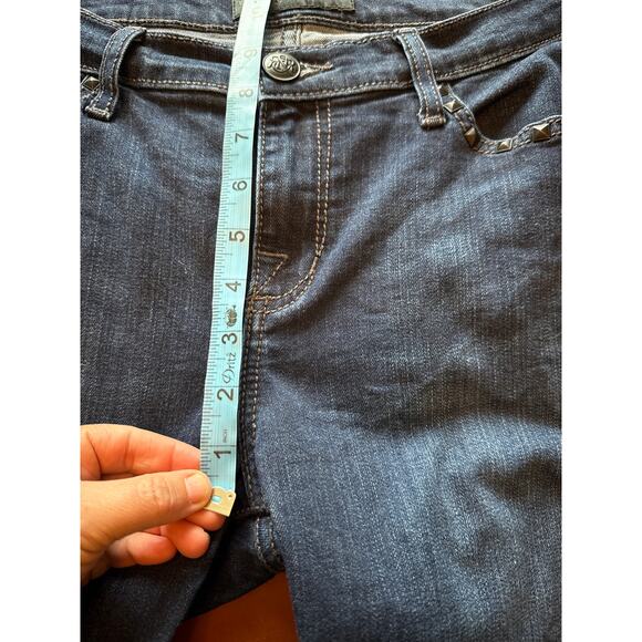 Rock & Republic Kasandra Bootcut Flare Jeans 12M Dark Wash Studded - Picture 5 of 6